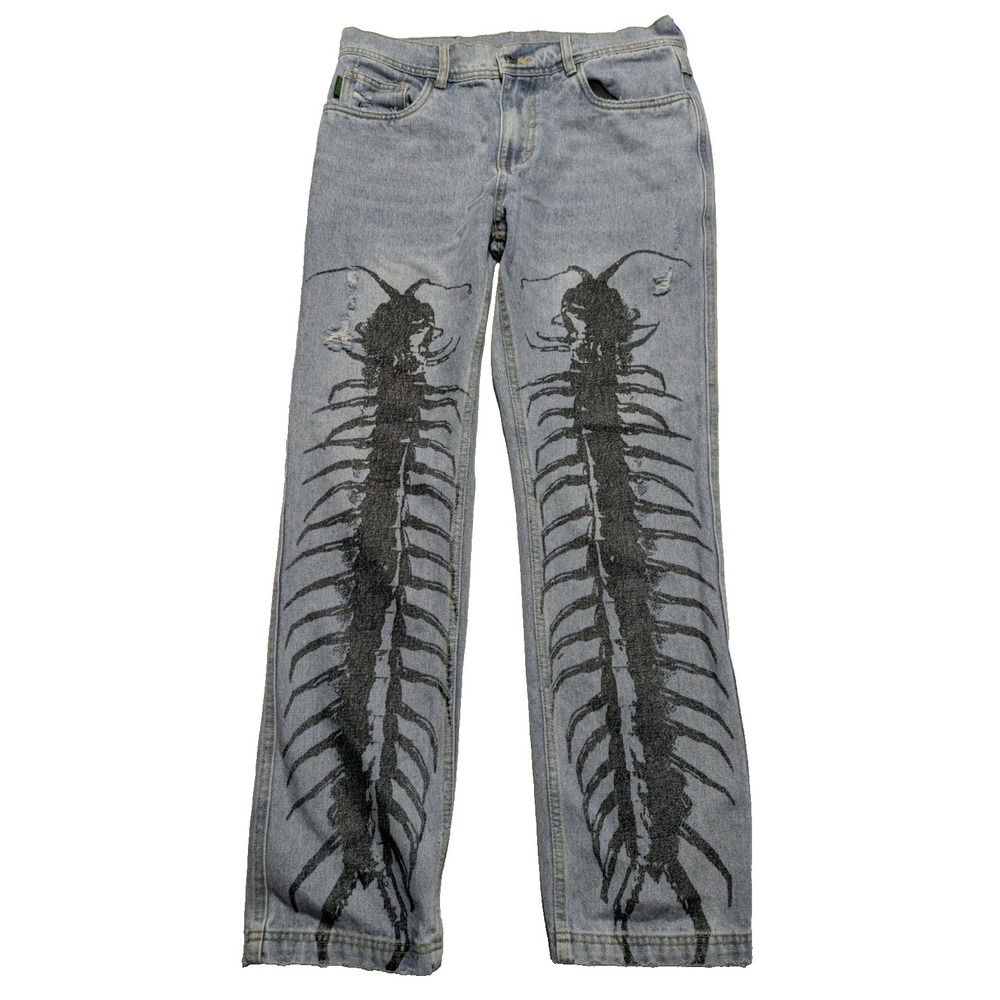 PLEASURES CRAWLER‎ Centipede Denim Jeans - Men 30 (32X30)
